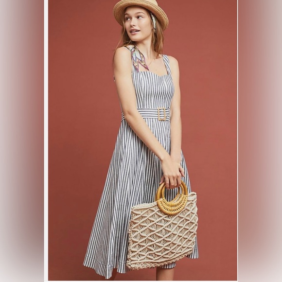 Anthropologie Dresses & Skirts - Anthropologie Fowler Dress by Maeve Navy Midi